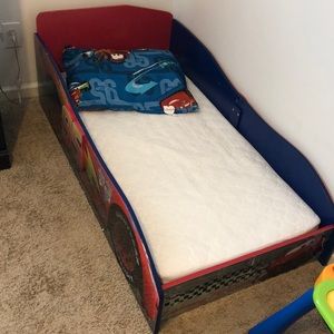 cars toddler bed frame with mattress